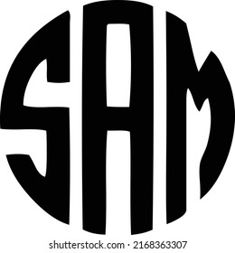 SAM Letter Monogram Logo Design