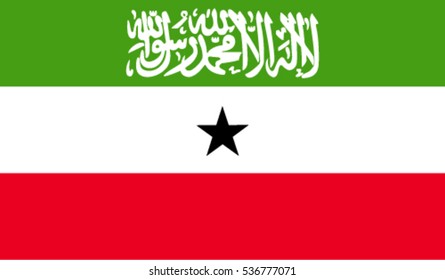 Samalilands Flag of  vector illustration