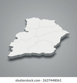 Samangan 3d isometric map is a region of Afghanistan, vector illustration
