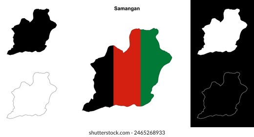 Conjunto de mapas esquemáticos de la provincia de Samangan