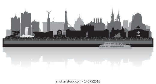 Samara city skyline silhouette vector illustration