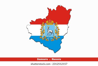 Flagge Samara - Russlands Oblasten