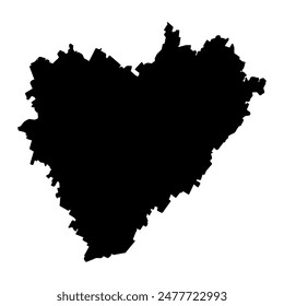 Mapa del óblast de Samara, división administrativa de Rusia. Ilustración vectorial.