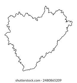 Mapa del óblast de Samara, división administrativa de Rusia. Ilustración vectorial.