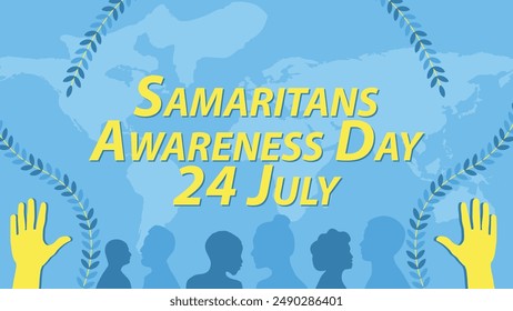 Samaritans Awareness Day vector banner design illustration