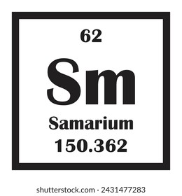 Samarium chemical element icon vector illustration design