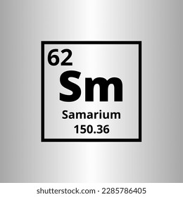 Samarium Sm periodic table of elements vector