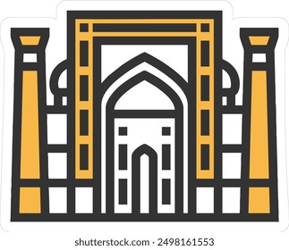 samarkand vector, Registon, vector, Uzbekistan