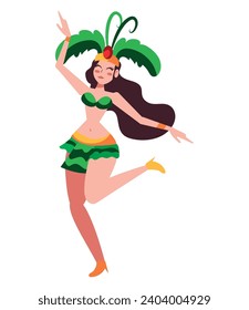 samba dancer character isolated design