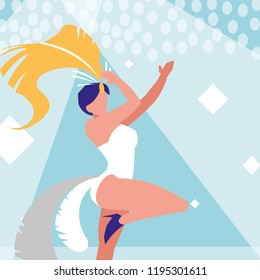 samba dancer isolated icon