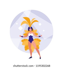 samba dancer isolated icon
