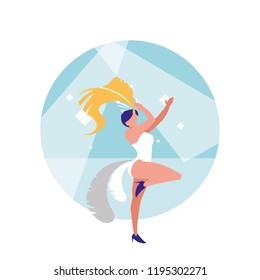 samba dancer isolated icon
