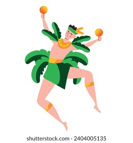 Samba-Tänzer einzeln auf Design