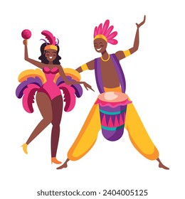 diseño aislado del carnaval de bailarinas de samba