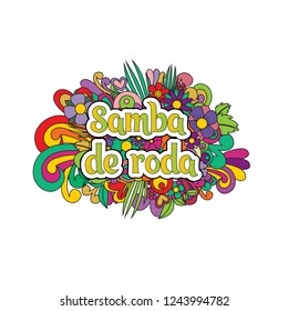 Samba de roda. Background with abstract bright colors. Vector illustration.