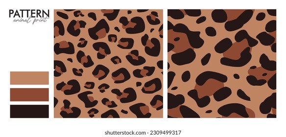 Samba Design: Set Animal Print Seamless Pattern.