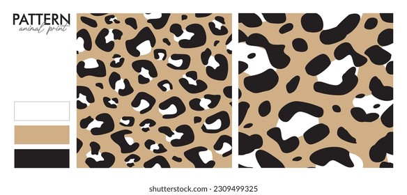 Samba Design: Set Animal Print Seamless Pattern.