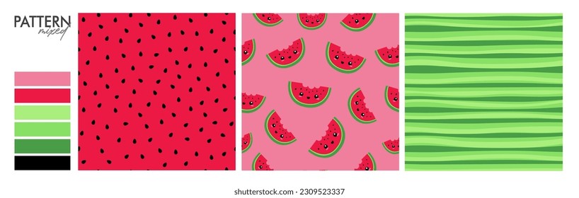 Samba Design: Watermelon Seamless Pattern.