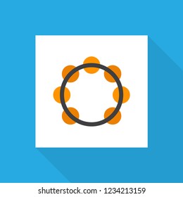 Samba icon flat symbol. Premium quality isolated rhythm element in trendy style.