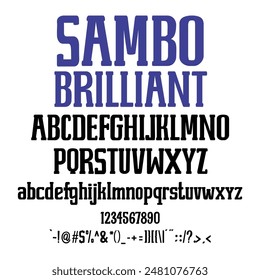 Sambo Briliant is a cool and modern serif display font. Fall in love with its incredibly distinct and timeless style and use it to create spectacular designs!