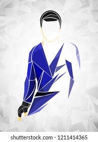 sambo, judo, athlete vector