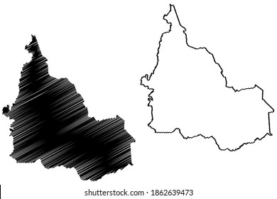 Samburu County (Republic of Kenya, Rift Valley Province) map vector illustration, scribble sketch Samburu map