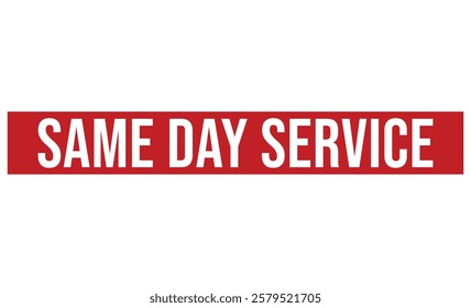 SAME DAY SERVICE rubber stamp vector illustration on white background