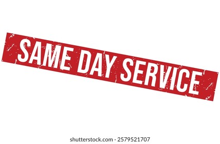 SAME DAY SERVICE rubber stamp on white background. SAME DAY SERVICE Stamp.