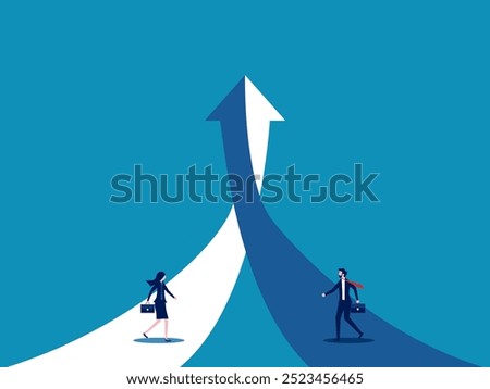 Same goal. Two businesses on the growth graph