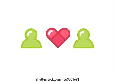 Same sex Relationship concept icons