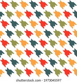 Same shape like space shuttle in video games. Seamless shape in different color and diagonal location make a pattern. Vector.