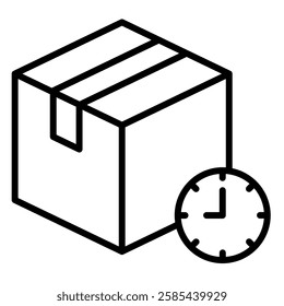 Same-Day Delivery icon line vector illustration