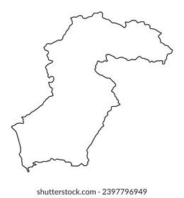 Samegrelo Zemo Svaneti region map, administrative division of Georgia. Vector illustration.