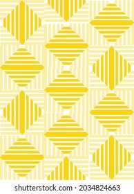 fondo vectorial geométrico del patrón amarillo de diamante sin muestreo