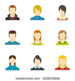 Sameness icons set. flat set of 9 sameness vector icons for web isolated on white background