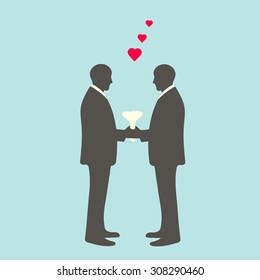 Same-sex marriage background. Wedding.