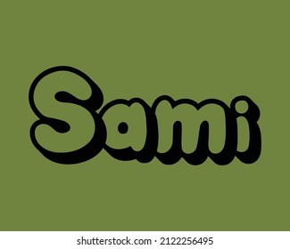 Sami Creative Words Vector Sign Symbols 