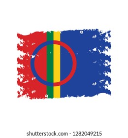 sami flag vector illustration