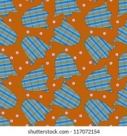 samless colorful pattern with striped decorative bluebells
