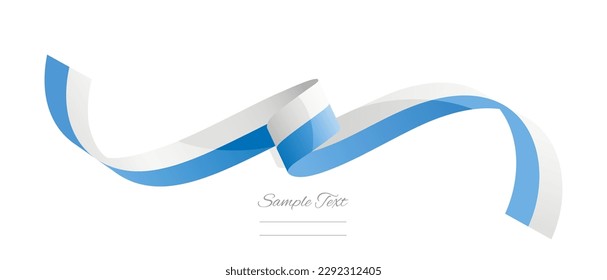 Sammarinese flag ribbon vector illustration. San Marino flag ribbon on abstract isolated on white color background