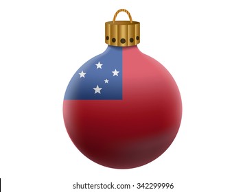 samoa christmas ball isolated