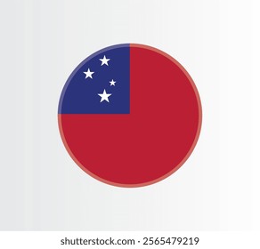 Samoa country flag concept with grunge design suitable for a logo icon design	
