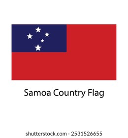 Samoa Country Flag hand drawing illustration vector based drawing