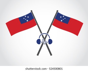 Samoa Emblem Music Listener
