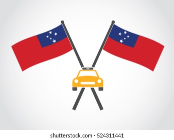 Samoa Emblem Taxi Public