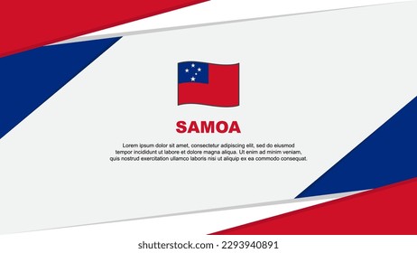 Samoa Flag Abstract Background Design Template. Samoa Independence Day Banner Cartoon Vector Illustration. Samoa