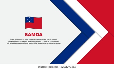 Samoa Flag Abstract Background Design Template. Samoa Independence Day Banner Cartoon Vector Illustration. Samoa Cartoon