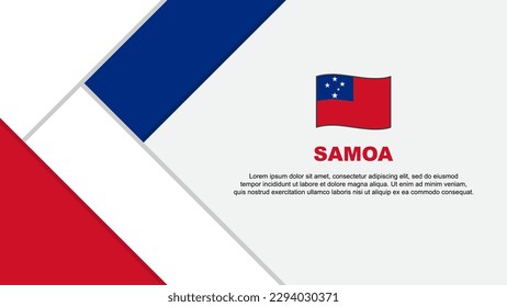 Samoa Flag Abstract Background Design Template. Samoa Independence Day Banner Cartoon Vector Illustration. Samoa Illustration