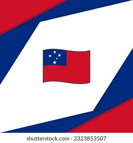 Samoa Flag Abstract Background Design Template. Samoa Independence Day Banner Social Media Post. Samoa