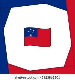 Samoa Flag Abstract Background Design Template. Samoa Independence Day Banner Social Media Post. Samoa Banner